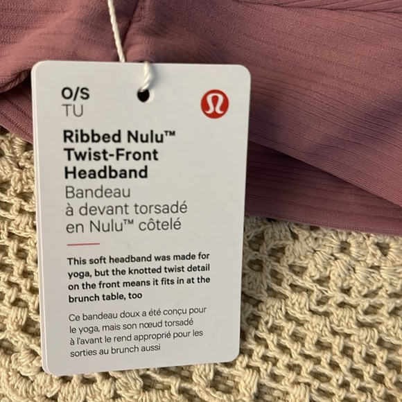 NWT-Lululemon Women’s Ribbed Nulu Twist Front Headband - Picture 8 of 8